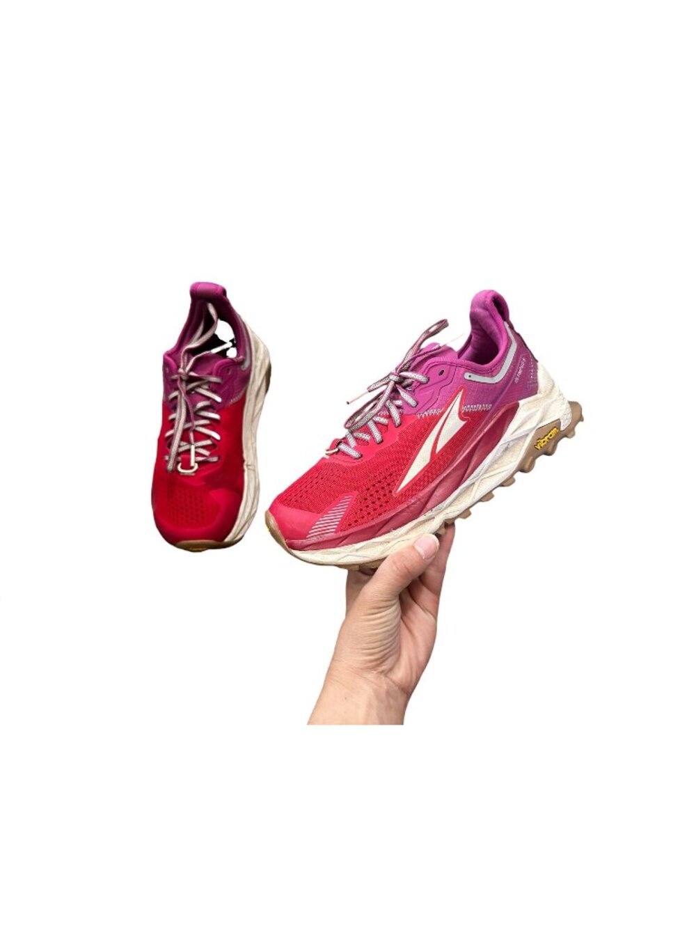 Altra Vibram Olympus 5 Running Sneaker Shoes Women 7.5 Red Trail Workout Gorpcor